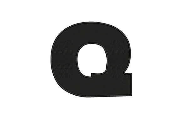 Alphabet Letter Q Embroidery Design
