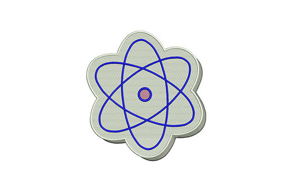 Atom Design Symbol: Versatile Embroidery for All
