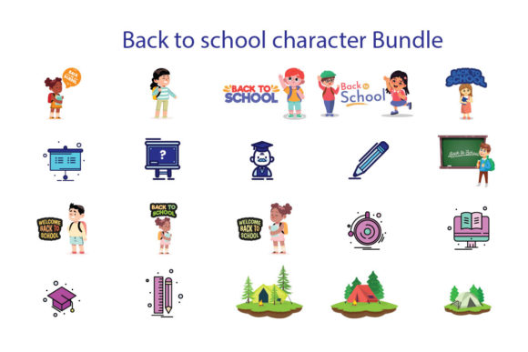Back to School Character Bundle: A Versatile Tool for Creative and Professional Workflows