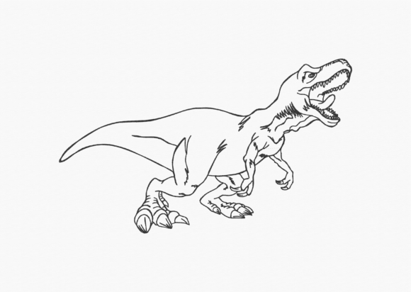Tyrannosaurus Rex: A Dynamic Embroidery Design for Creative Projects